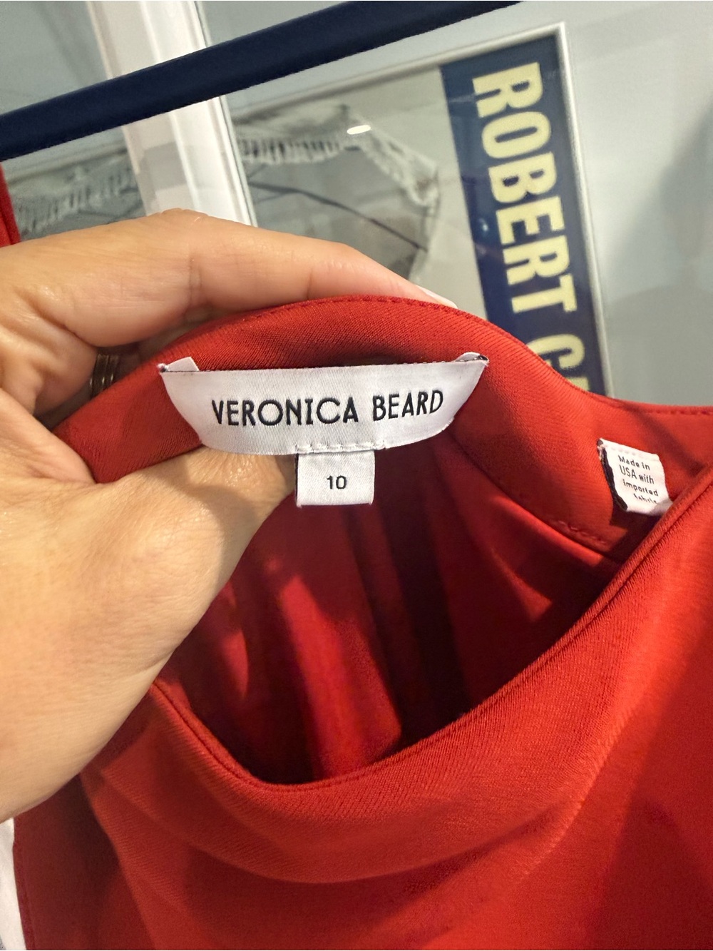 Veronica Beard Red Mavis dress red crimson 10 - Picture 3 of 5